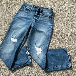 Worn once! J. Crew midrise classic straight jeans